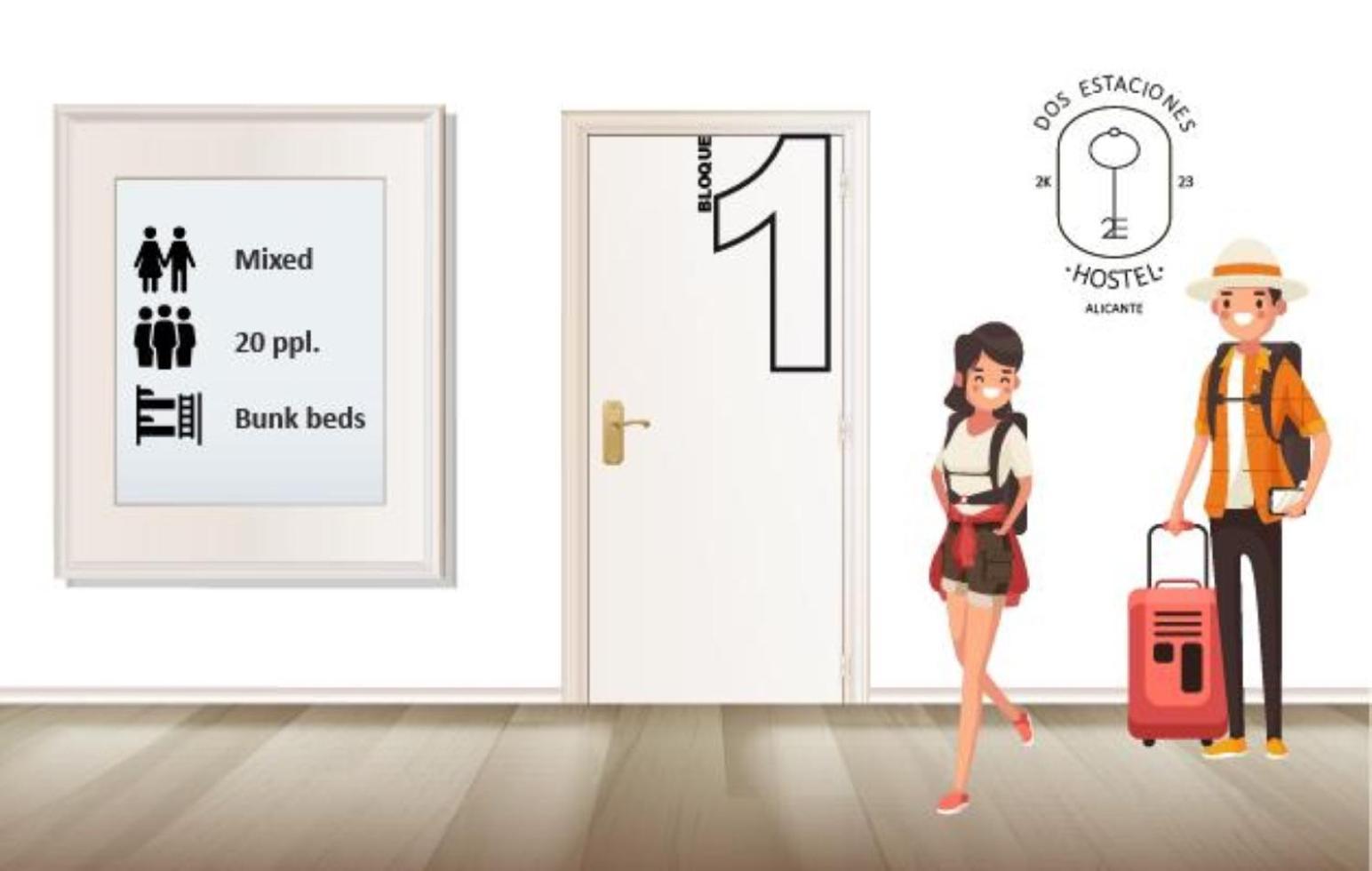 Hostel Dos Estaciones - Free Towels, Coffee & Tea, Remote Check-In Alicante Chambre photo